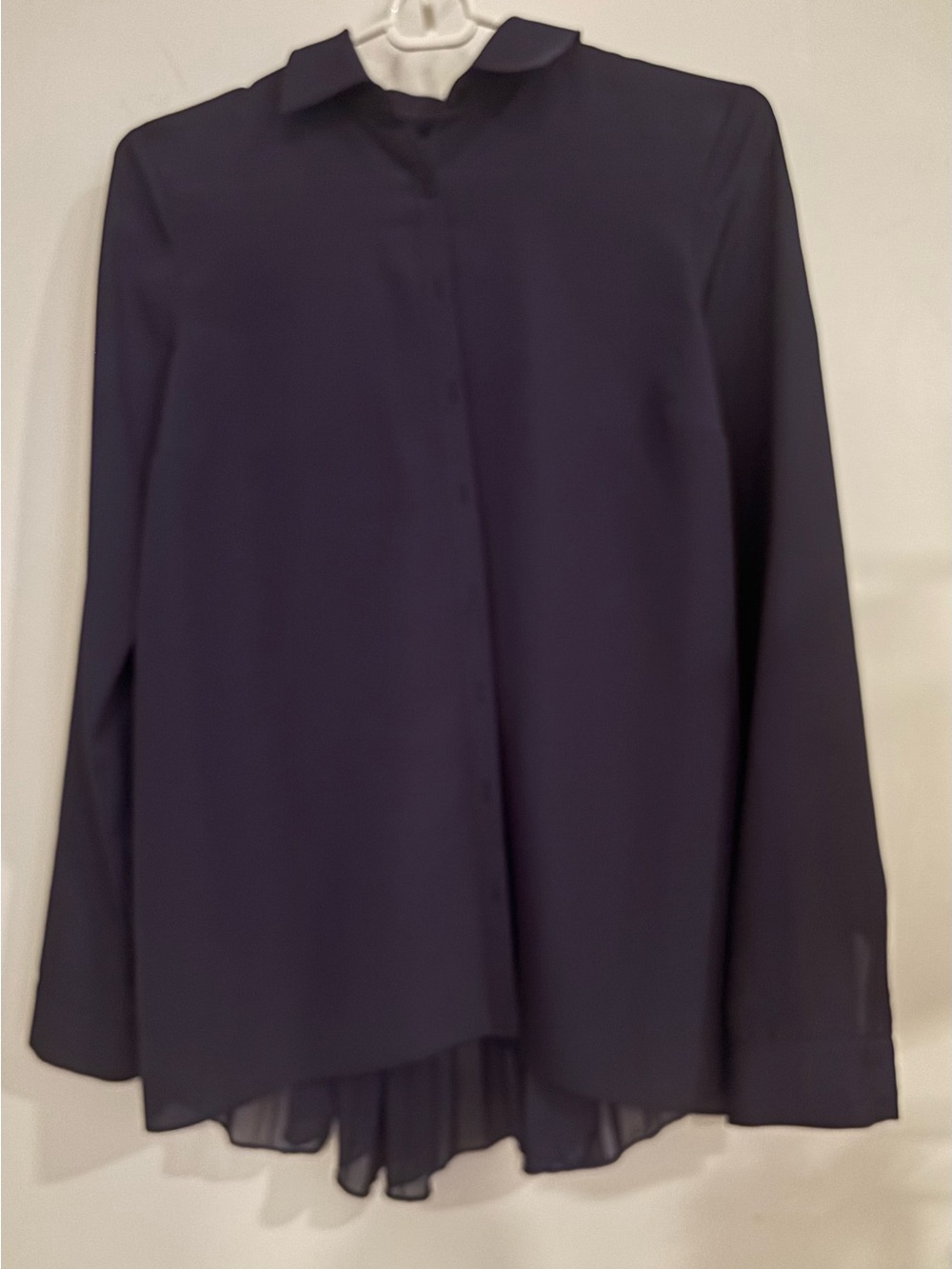 GUESS Dark Purple Eggplant High-Low Flowy Pleated Hem Skirt